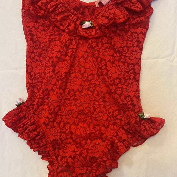 Sugar Thrillz Frilly Rosette Bodysuit XXS - Picture 3 of 4
